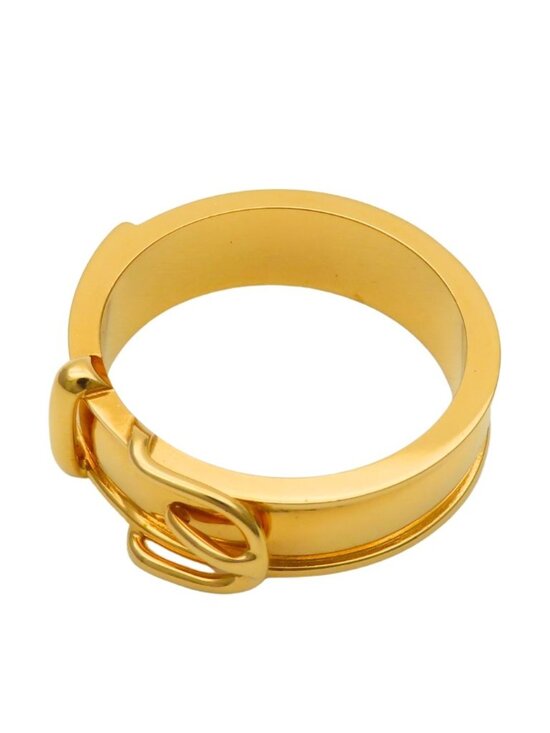 Hermes Scarf Ring Ceinture Metal Gold Belt Motif main image 5